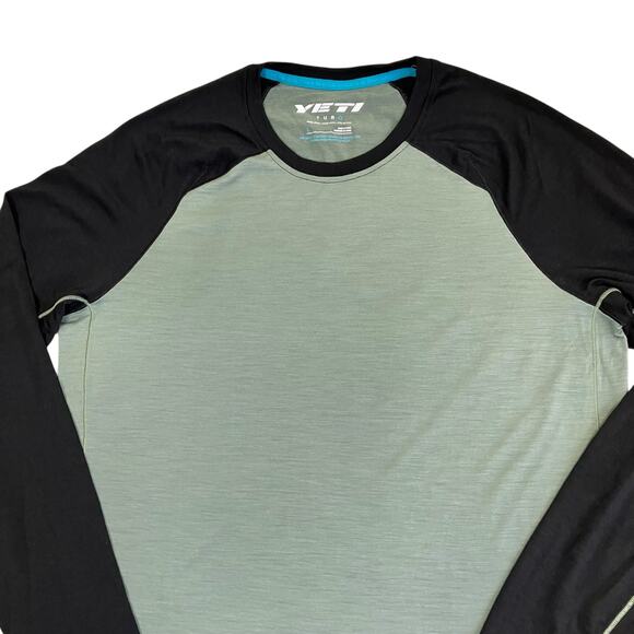 YETI Turq Mens Sz L Merino Blend Long-Sleeve Jersey Cycling Shirt Base Layer - Picture 4 of 16